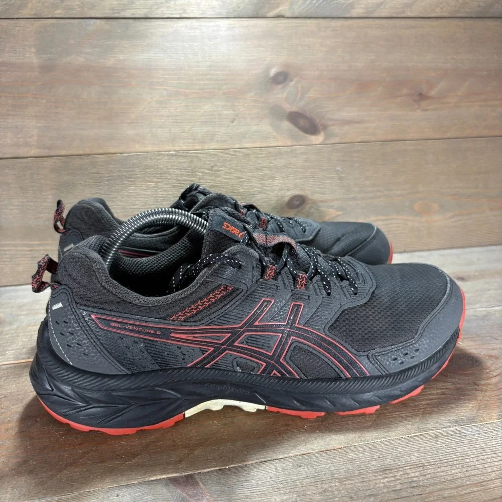 ASICS Gel Venture 9 Mens size 10 shoes Black Mesh Trail Running sneakers
